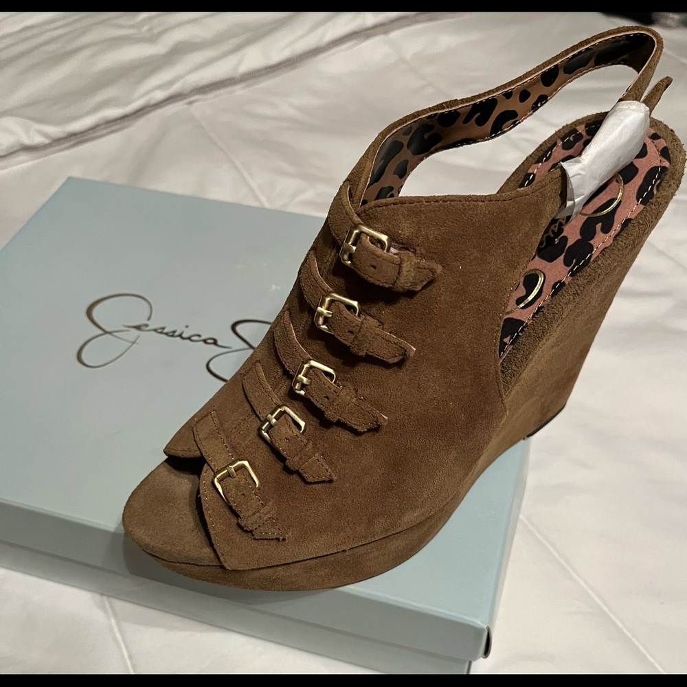Jessica Simpson, Aged Bronze, Suede shoes, size 9 1/2